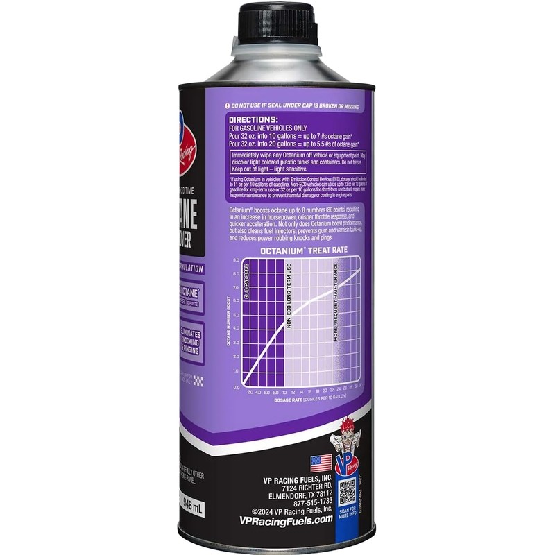 VP Racing Fuels 2855, Madditive Octanium Octane Booster Racing Formula