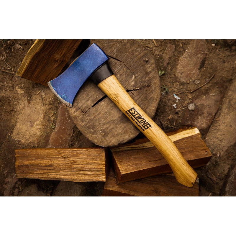 Estwing Axe, 1.25 lb Forged Head with 14-Inch Hickory Wood