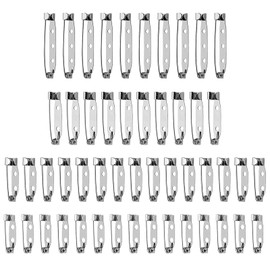 50 Pcs 20mm-25mm- 32mm-38mm Brooch Pins for Crafting Brooch Backs Clothes Locking Pin Backs Silver Bar Pins Secure Brooch Pin Bar Jewelry Pins for Enamel Pins for Jewelry Making Cra