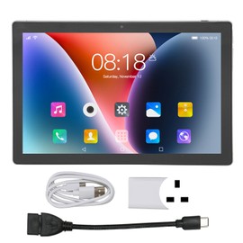 10.1 Inch Tablet for Android 10.1 8 Core CPU 6GB RAM 128GB ROM 2.4G 5G WIFI 4G Network 5000mAh FHD Tablet UK Plug White