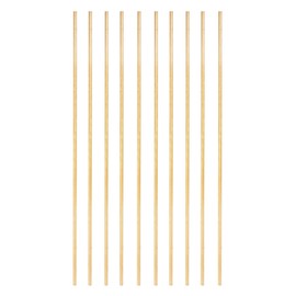 PATIKIL 10 Pcs Brass Round Rod, 2.2mm x 6" Lathe Bar Stock H59 Brass Round Stock for DIY Craft Making Hardware Novelty Model Car Plane Boat Ship, Copper