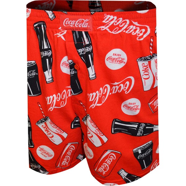MJC Mens Coca Cola Enjoy Coke Boxer Shorts (X-Large) Red