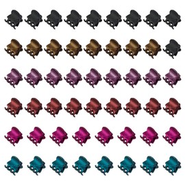50 PCS Mini Hair Claw Clips， Bangs Strong Grip Multifunction Clamp Clips. (Matte color 2)
