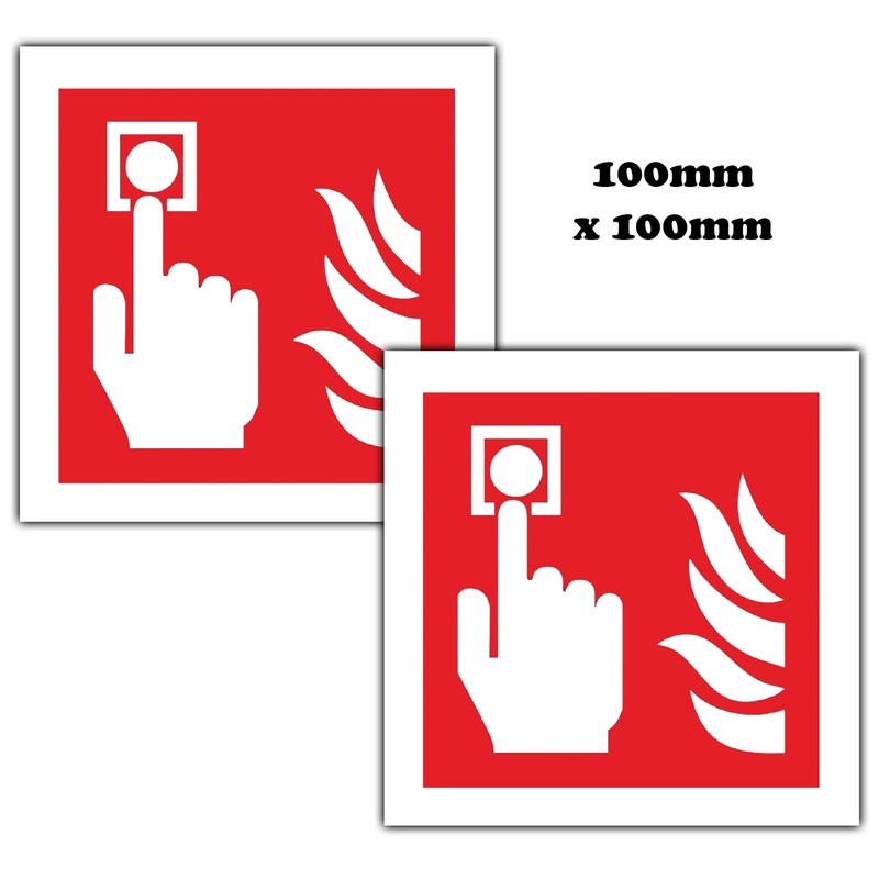 Fire Alarm Call Point - Waterproof Vinyl Sticker Signs -
