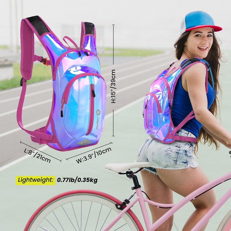 Rave Hydration Pack Backpack, Festival Essential, Hydropack Water Backpack with