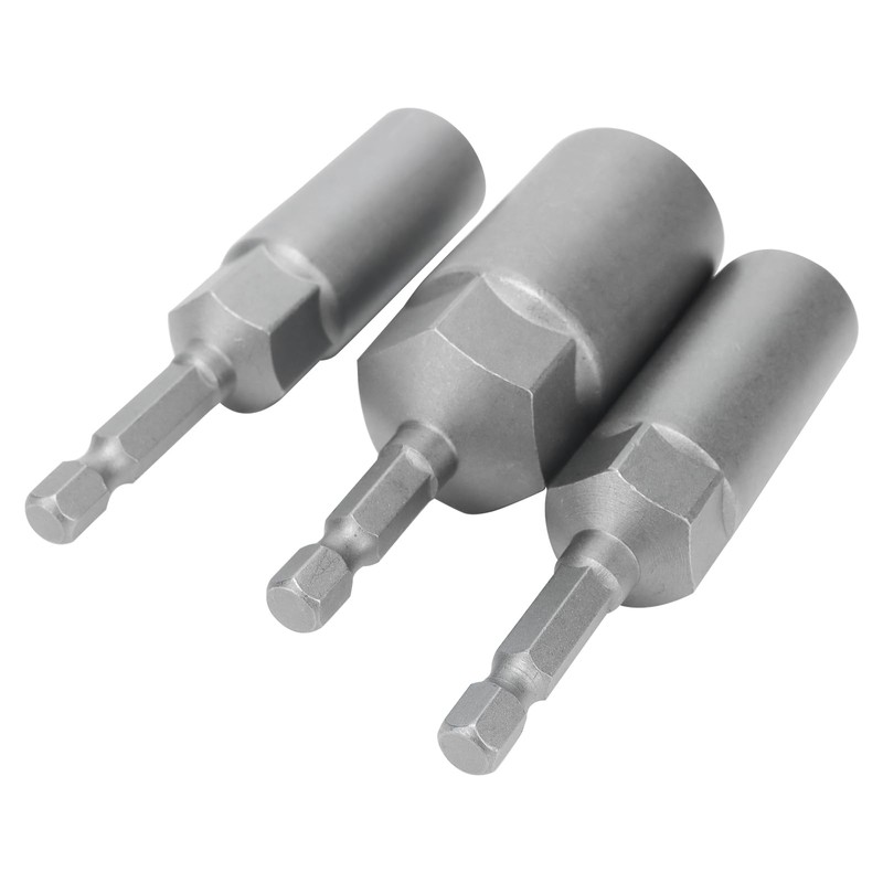 DAKFOOK 12PCS Deepen Hexagon Sockets Set, 6-19mm Hex Shank Nut