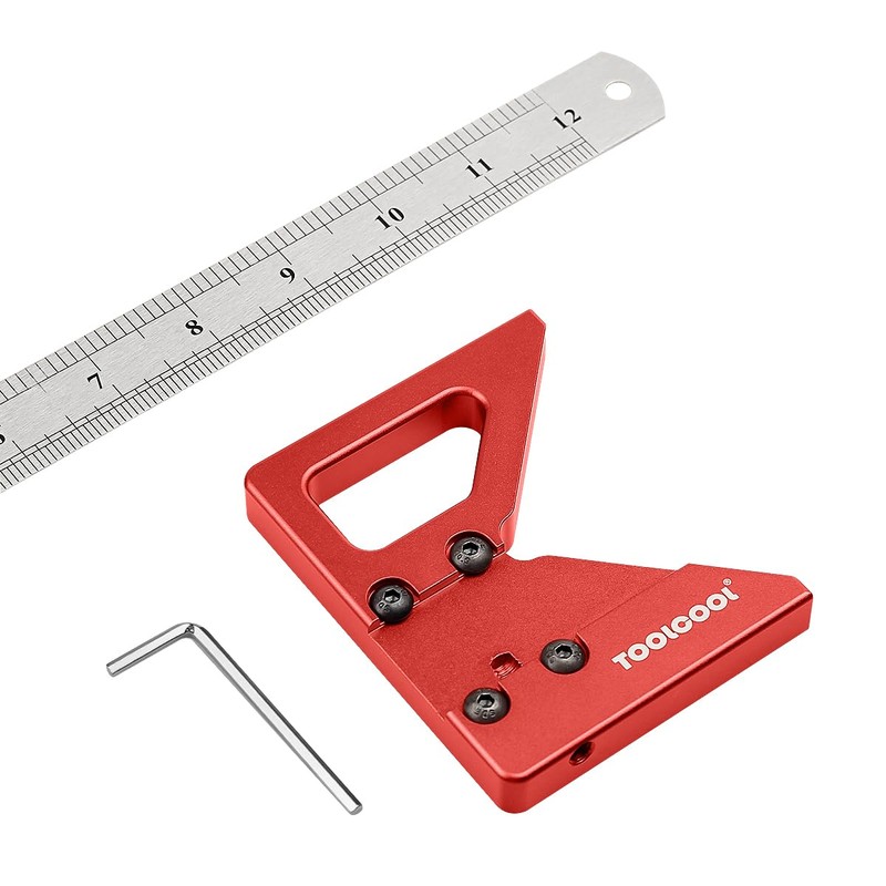 TOOLCOOL Circle Center Finder Tool Woodworking Centering Tool 45 Degree