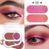 BEUKING Glitter Eyeshadow, Long Lasting Two-tone Powder Palette Shimmer Metal
