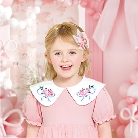 YanJie Baby Girl Birthday Hair Bow for 5 Years Old Toddlers Sprinkle Glitter Birthday Kids Hair Clips Hair Accessories with Pink Frosting Bows