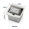 Leviton PFGF2-BN Pop-Up Floor Box with 20 Amp, Tamper-Resistant Self-Test