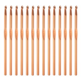 HEYLEAYAR 5.5MM Aluminum Crochet Hooks 14PCS,Aluminum Crochet Needle Size 9,Crochet Hooks Bulk for Knitting Craft Yarn Contribute to Beginners