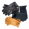Real Soft Leather Mens Driving Gloves Without Lining (White, Medium)