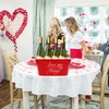 LLE Plastic Valentines Day Red Buckets with Handles & Printed