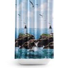 Extra Long Fabric Bathroom Shower Curtain, 180cm Wide by 200cm