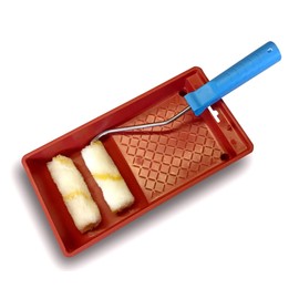 KIBROS IB_L101C | Container (drip protection) | 1 frame | 2 rabbit legs yellow stripes | width 100 mm | colour skirting boards radiator flat surfaces