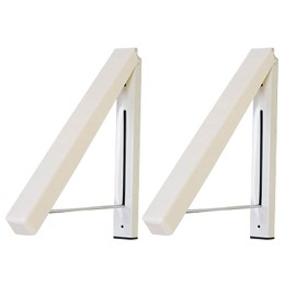 Folding Wall Mounted Clothes Hanger, Laundry Hanger Dryer Rack Retractable, Foldable Stainless Steel Wall Mount Clothes Hook Coat Hangers Drying Rack Holder for Closet Storage Bathroom Bedroom, 2 Pack