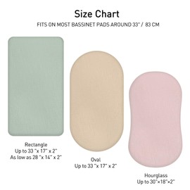 Soarwg Kids Moses Basket Fitted Sheets x 2,Muslin Bassinet Fitted Sheets,Pram Sheets Fitted 83 * 43cm 100% Cotton Crib Sheets for Boy and Girl Baby Fitted Sheets Fit for Oval, Rectangle Bassinet