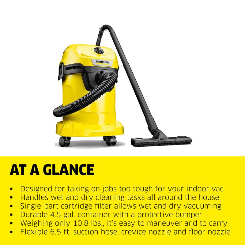 Kärcher - WD 3 Multi-Purpose Wet-Dry Shop Vacuum Cleaner -
