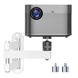 suptek Foldable Projector Wall Mount Universal Adjustable Wall Projector Mount 1/4" M4 M6 Screw Size, White, MA1330YTW