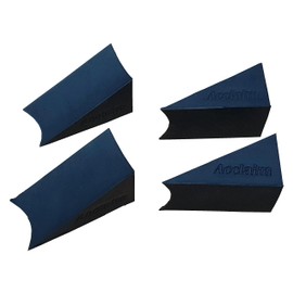 Acclaim Bowling Black Anti Slip Four Set Pack 5.5 cm x 3cm x 3cm Bowls Rubber Umpire Measuring Wedges Triangle Prism Shape With Cut Out Shallow Concave Top