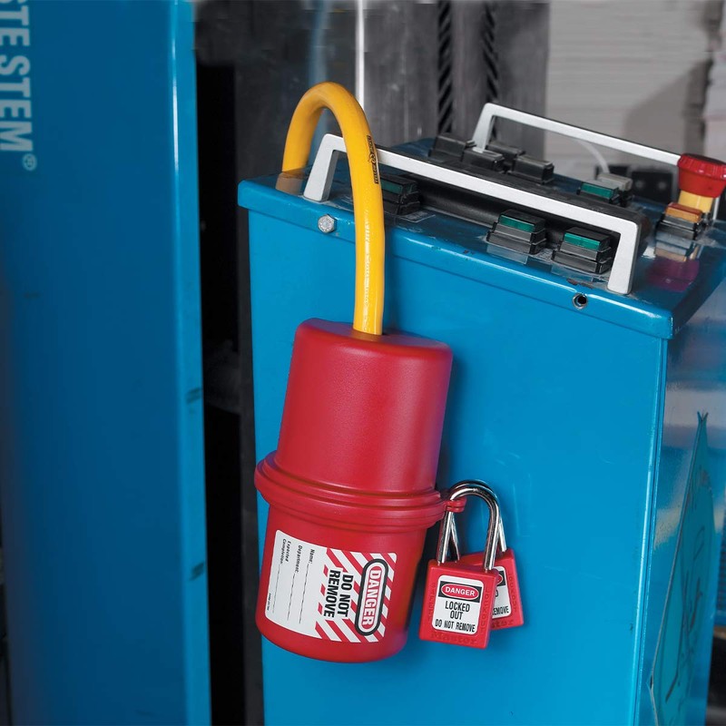 Master Lock 488 Lockout Tagout Electrical Plug Lockout, 220-550 Volts