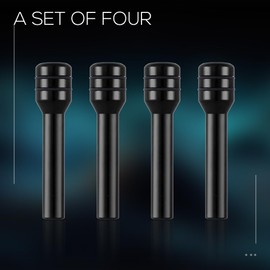 Wedcool 4PCS Door Lock Knob Automotive, Safety Door Lock Pin, Car Door Lock Knobs Interior, Door Pull Pin Cover, Interior Accessories Aluminum Alloy Interior Door Pin Universal for Car (Black)