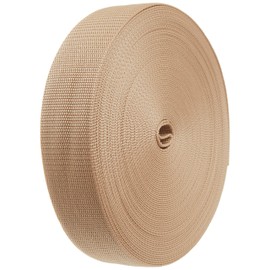 Strapworks Heavyweight Polypropylene Webbing - Heavy Duty Poly Strapping for Outdoor DIY Gear Repair, 2 Inch x 25 Yards - Khaki
