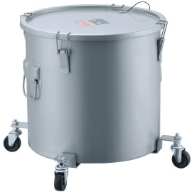 Commercial Kitchen Grease Fryer Bucket 16 Gallon Carbon Steel Rust Proof Coating Caster Base Lid Lock Clips Filter BagItem Size: #934;39.5 cm/H48 cm