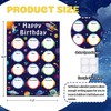 JUESMOS Outer Space Birthday Poster for Classroom & Office Decorations