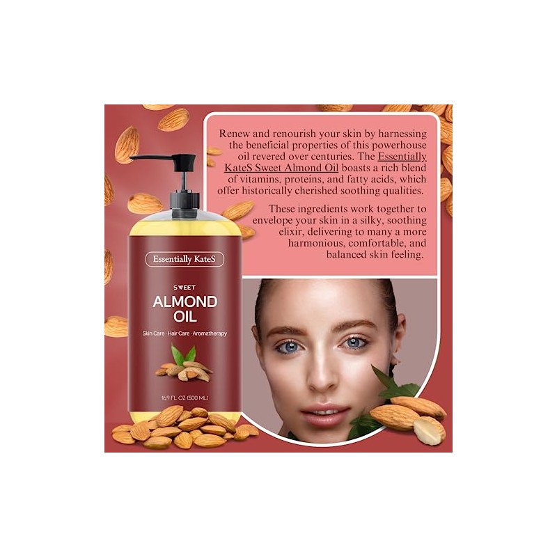 Essentially KateS Aceite de Almendras Dulces 33.8 FlOz - Paquete