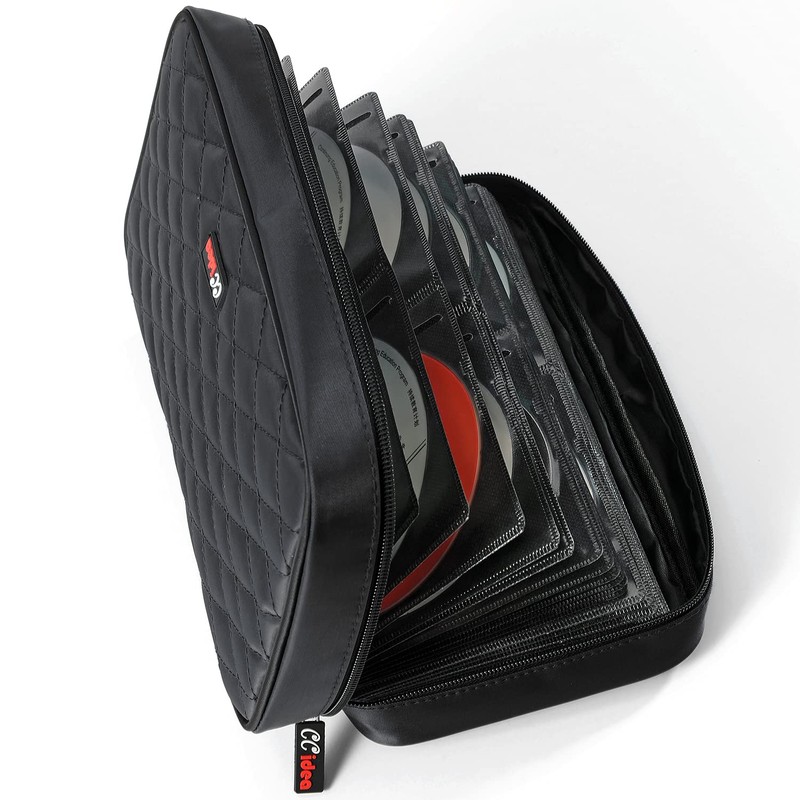 CCidea CD DVD Case Holder, Portable Disc Storage Wallet Binder,