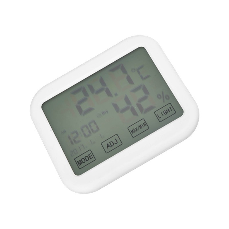 Digital Thermometer Smart Touch Settings Alarm Clock Function Temperature Humidity