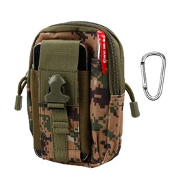 Tabanzhe Compact Tactical Pouch - EDC Pouch, Belt Pouch, Military Backpack, Utility Pouch for Men, Army Waist Bag, Ideal for Sports, Hiking, Camping (Black/Camouflage)