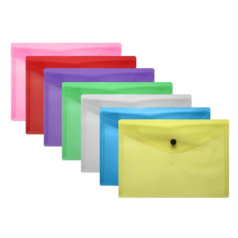 Janrax Pack of 12 A5 Clear Document Wallets