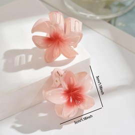 MOTIBACK Haarklammer Blume für Damen, 12er Pack Flower Clips, Spiral-Haarklammern, rutschfeste Haarclips