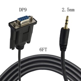 DB9 Female to 2.5mm Stereo 2.5mm Jack to DB9-F 9 Pin RS232 Serial Port Converter Cable