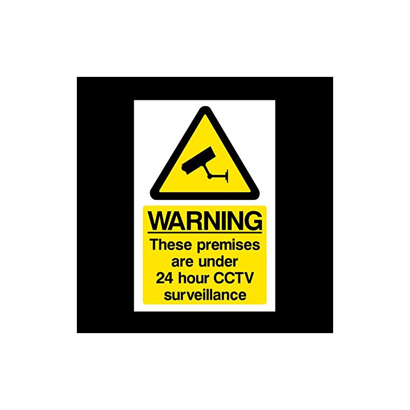 CCTV 24hr Surveillance 3mm Metal Sign - Security, Camera, Closed
