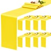 YMHPRIDE 8 Pack Satin Table Runner Yellow Table Runner, 12x72