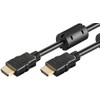 Goobay 31909 High Speed HDMI Cable with Ethernet, Gold-plated, Black,