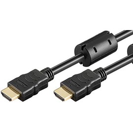 Goobay 31909 High Speed HDMI Cable with Ethernet, Gold-plated, Black, 6 mm Diameter, 3 m Cable Length