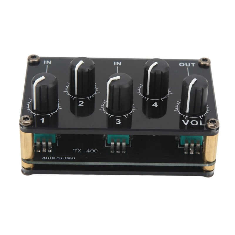 Mini Portable Passive Stereo Audio Mixer 4 Channel Sound Board