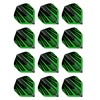 RED DRAGON Hardcore Radical Green & Black Fan Dart Flights