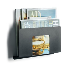 Desk Magazine Rack Magazine File Folder A4 Paper A4 Paper Kitchen Office Entryway Bathroom Shelf Black 1 Pcs