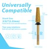 MagiBling 16mm Long Tapered Barrel Nail Drill Bits, 3/32'' Professional