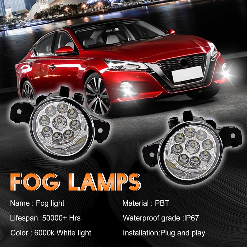 Fit For NISSAN SENTRA 2004-2019 LED Fog Lights Assembly,Front Bumper