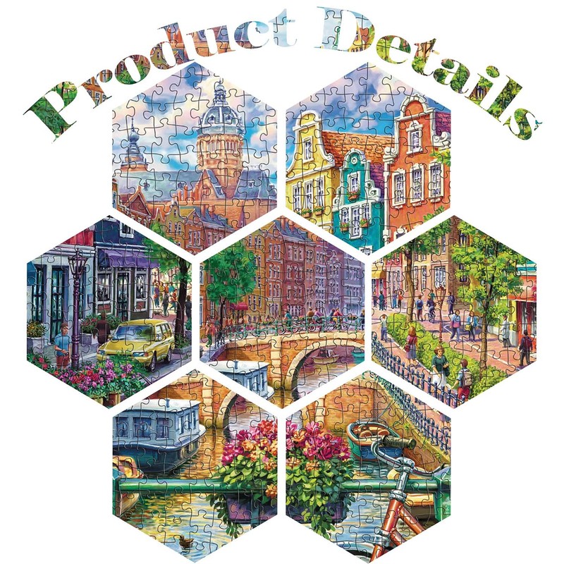 Jigsaw Puzzles 1000 Pieces Puzzles for Adults 1000 Piece-Amsterdam Canal