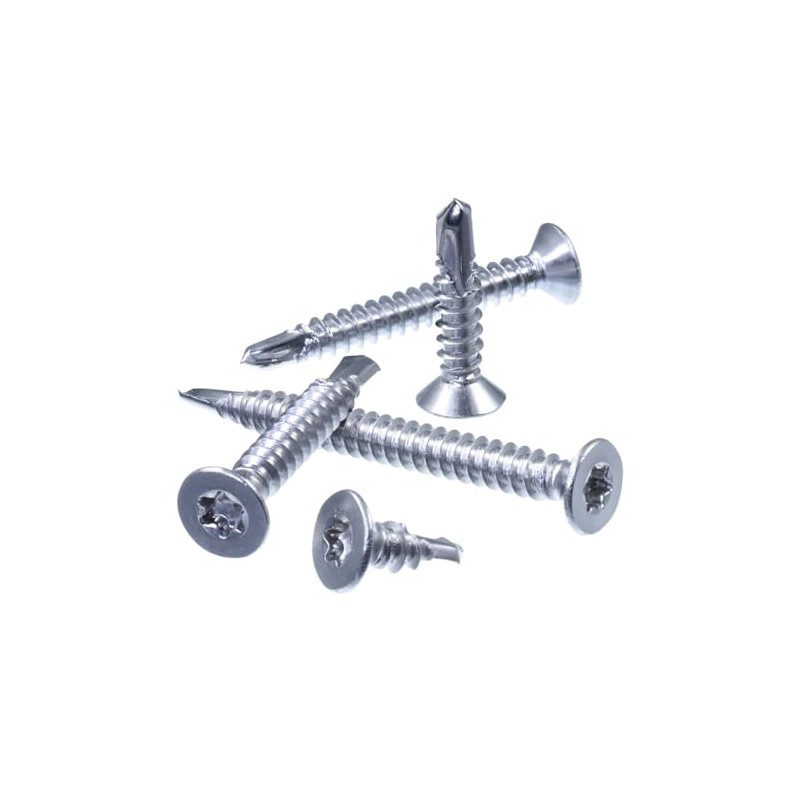 SECCARO 100 x Countersunk Tapping Screws 4.8 x 60mm A2