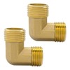 Hooshing 2PCS 3/4" GHT Male to Male Garden Hose Elbow
