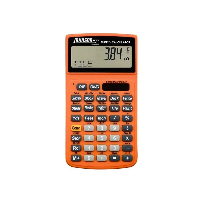 Johnson Supply Calculator for Home Improvement Preprogrammed Trade Functions