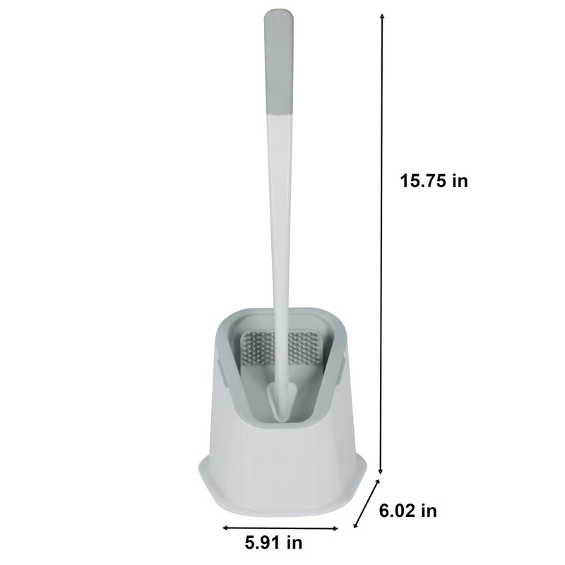 Bath Bliss Toilet Brush | Contoured Design | Flat Brush
